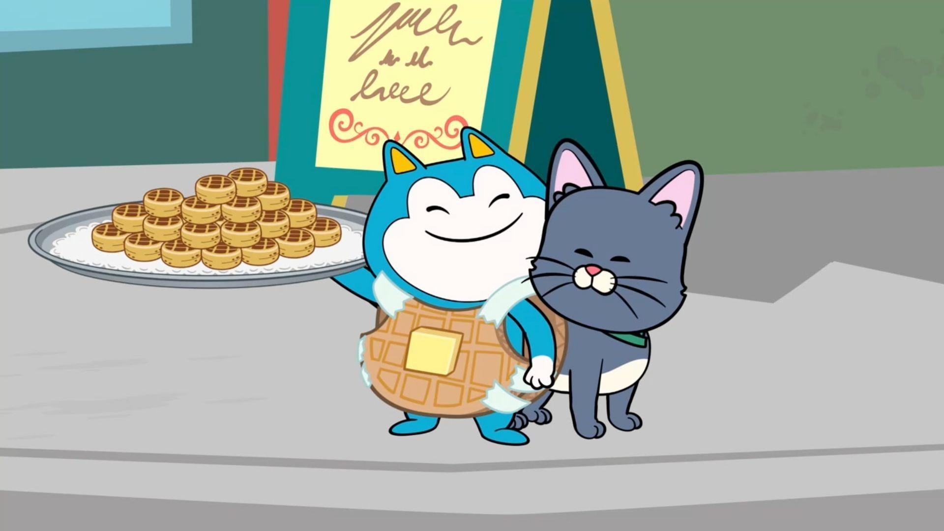 Lyla and Everett make a waffle costume for Stu. / Lyla creates a card game for game night.