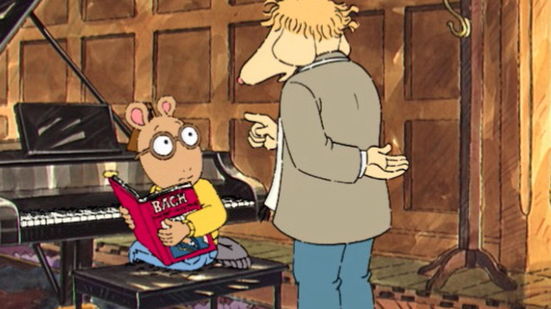 Arthur has a new piano teacher. / Buster signs up to sell candy for the band.