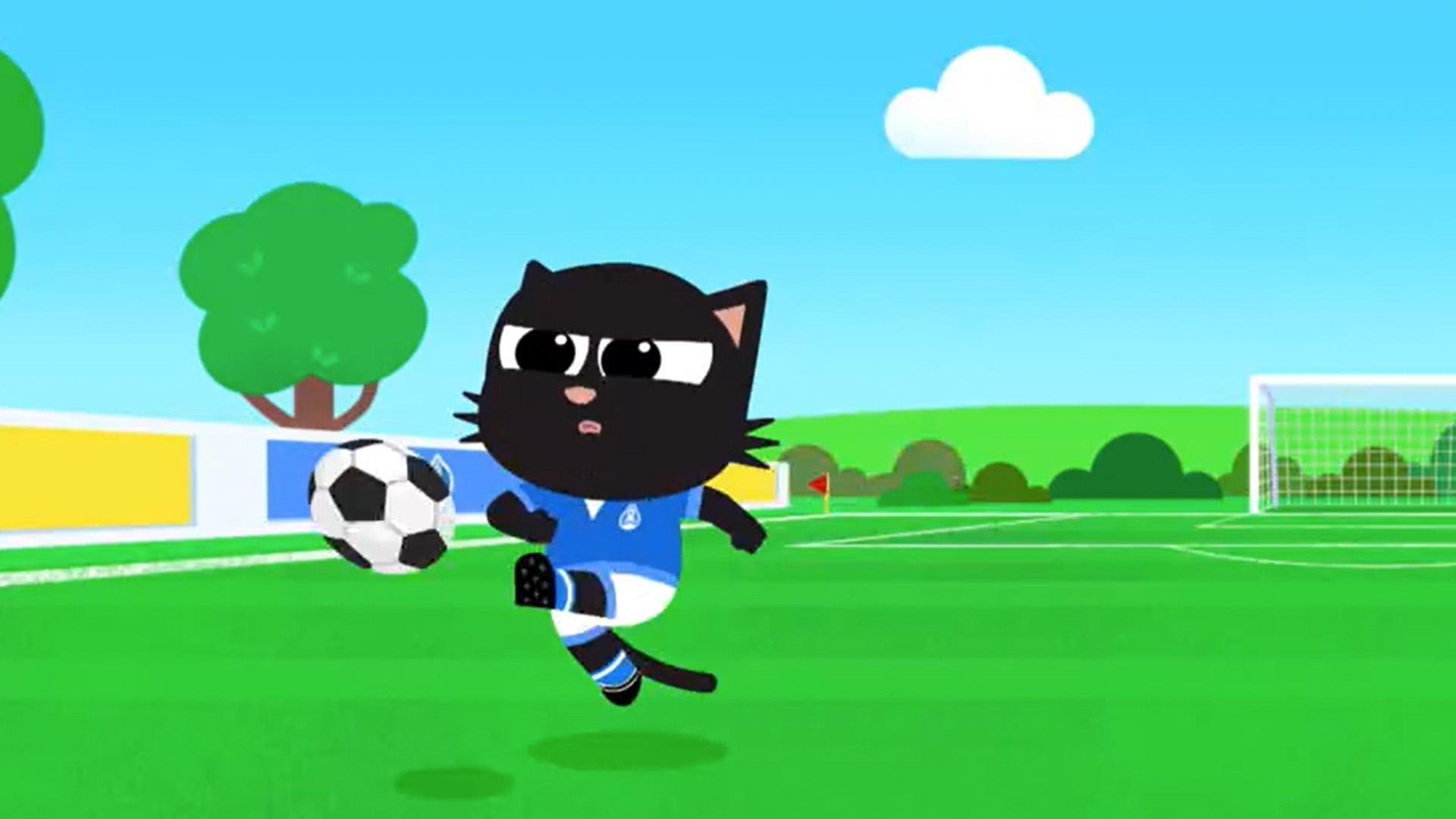 Milo, Lofty and Lark are very excited when footballer Charlie Cheetah needs his kit cleaning.