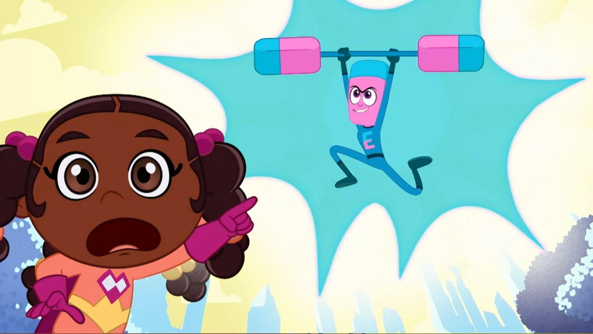 The Eraser erases the vowels from the names of animals at the zoo, causing them to vanish.