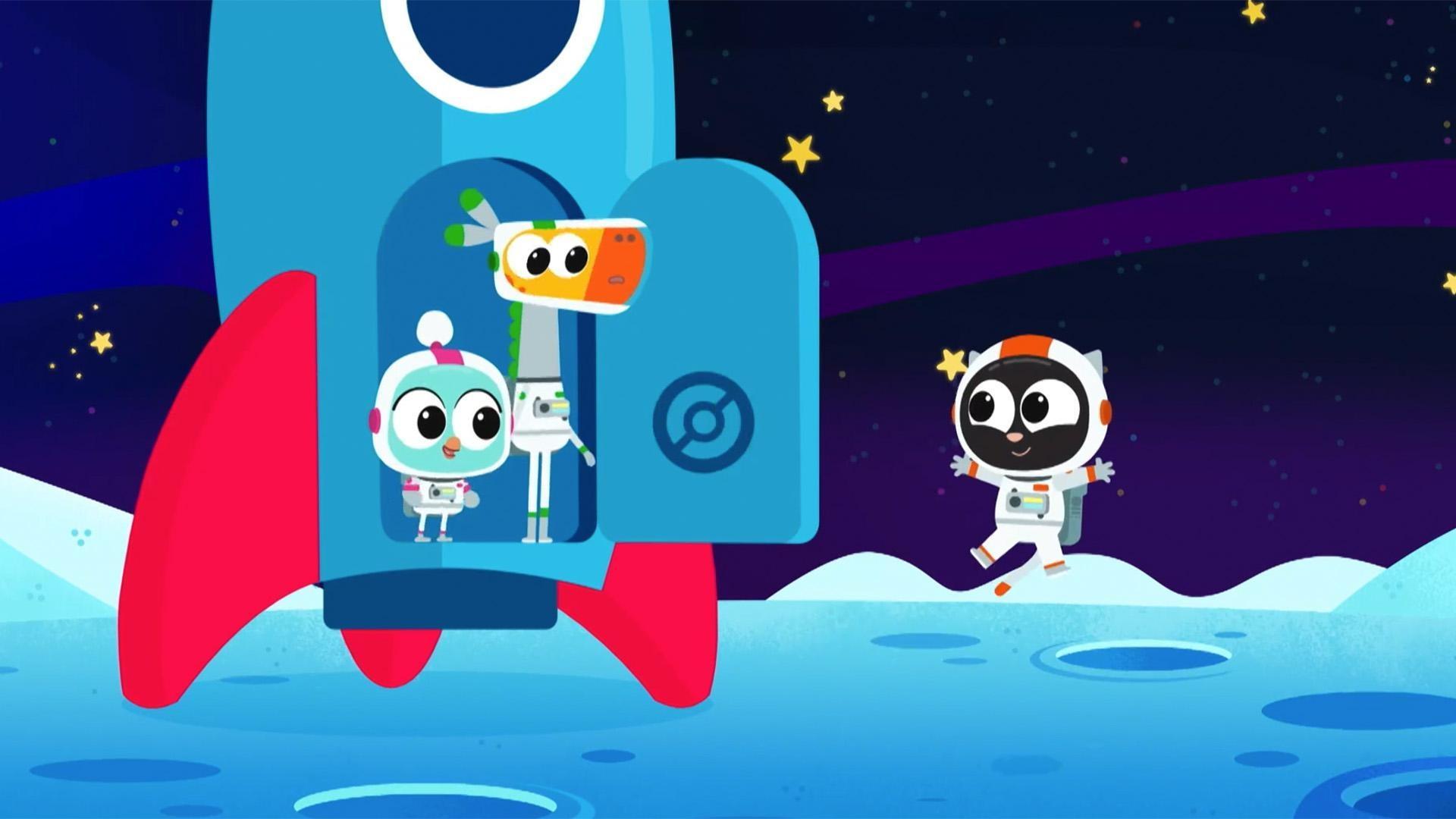 Milo, Lofty and Lark report to Mission Control and are soon on their way to the moon!