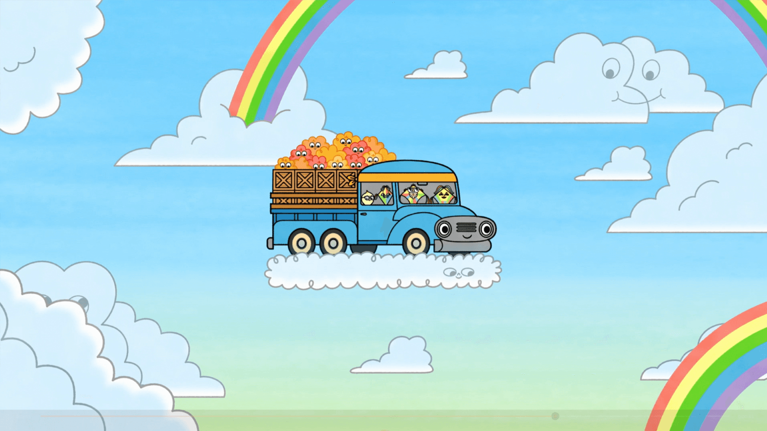 Watt and Windy learn about how clouds are made and distributed in City Island!