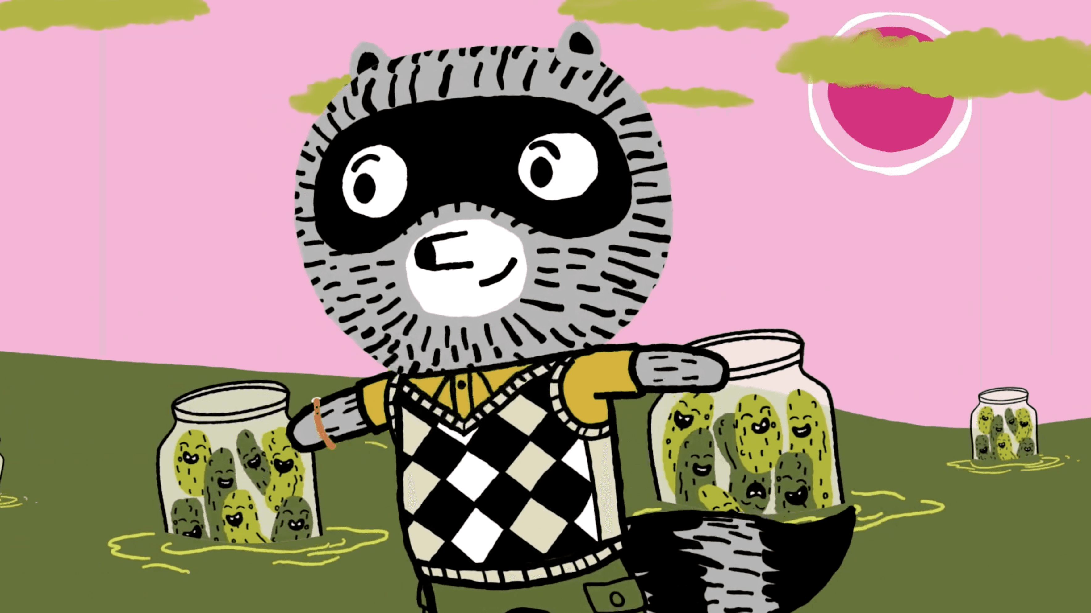 Carl’s scratch-n-sniff sticker lost its sniff!/Carl’s baby blanket has a mysterious hole.