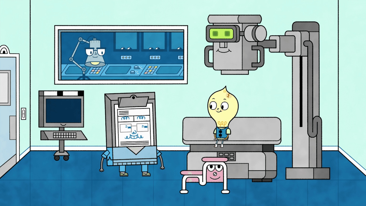 After bumping his bulb at the play park, Watt takes his first trip to the hospital.